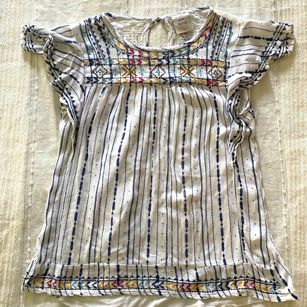 Knox Rose Women’s XS embroidered short sleeve Shirt